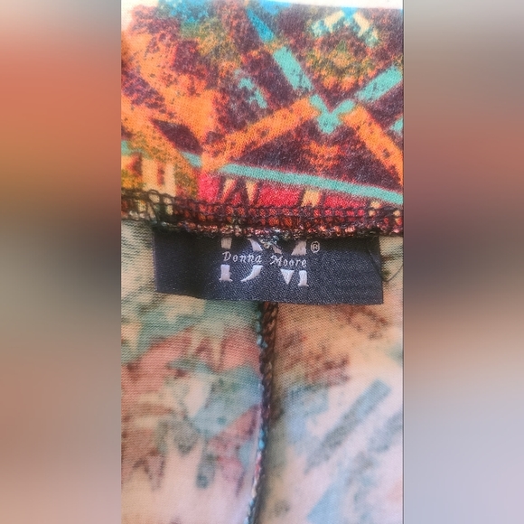 XL Teal Rust Tan Wide Leg Pant Stretch Comfortable Lightweight Great Summer Pant - Picture 7 of 8